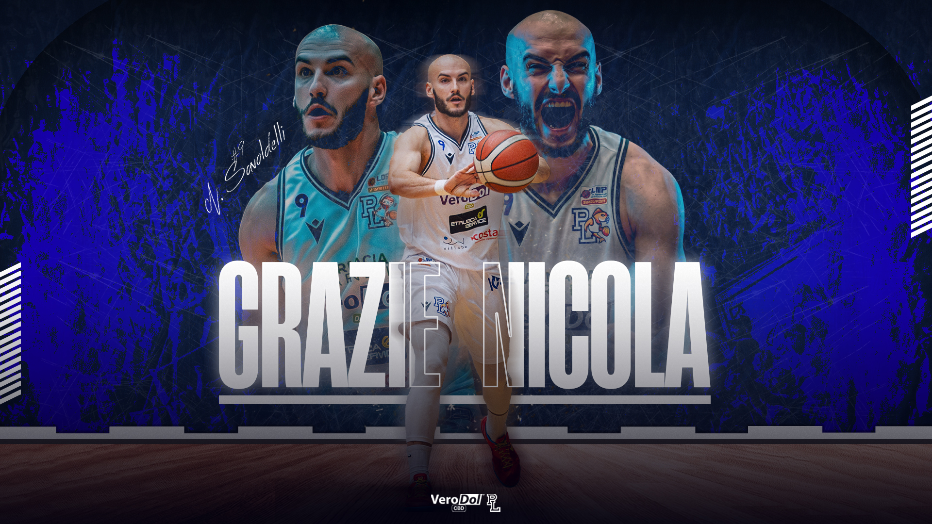 Serie B Nazionale: i saluti della VeroDol CBD PL a Nicola Savoldelli